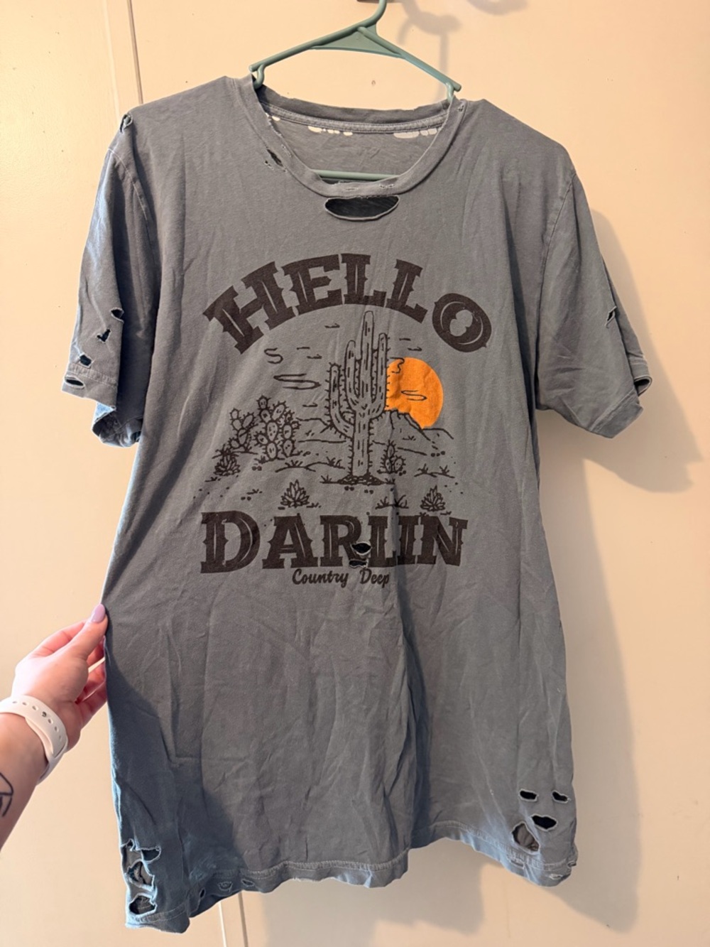 Hello Darlin' Graphic Tee - Blue